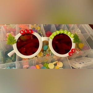 Handmade Christmas glasses for toddlers/kids -All Spruced up